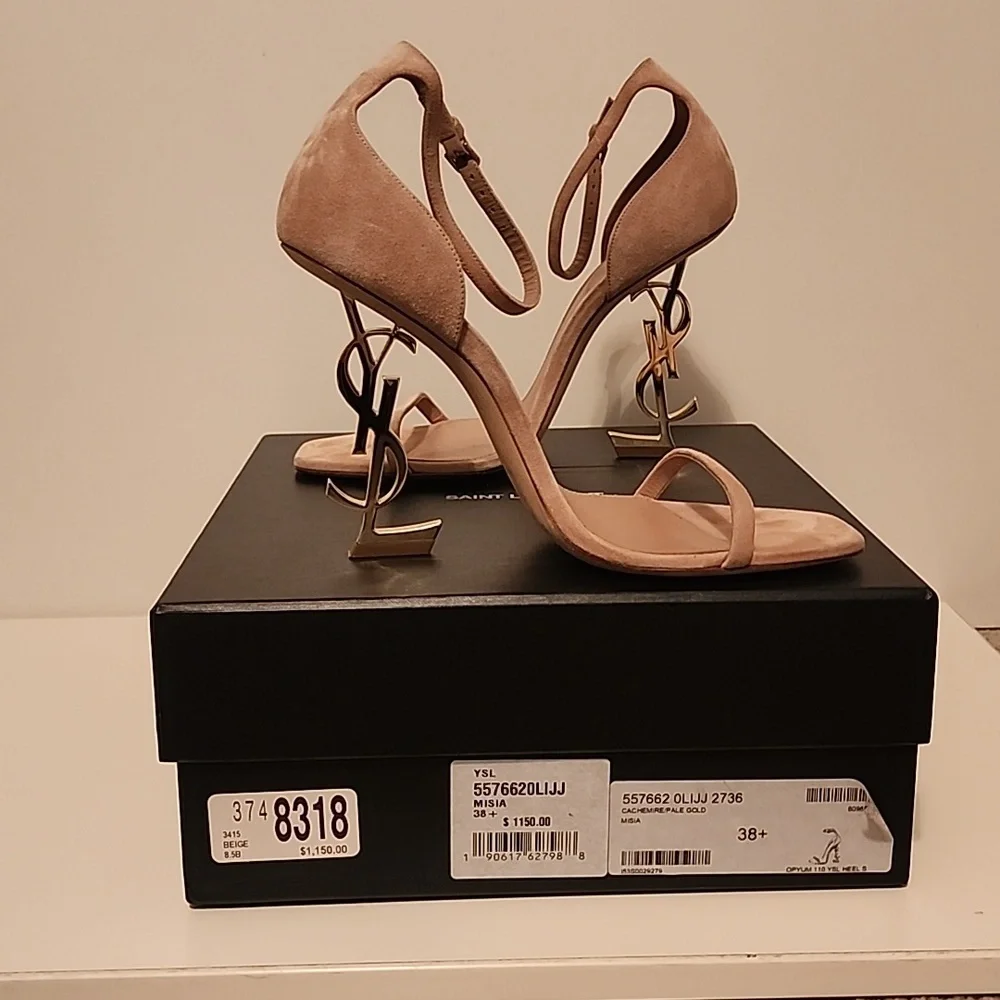 Saint Laurent Opyum Suede 110 YSL heels - Picture 8 of 10